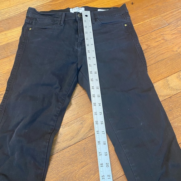 FRAME Le High Skinny Jeans Black Size 29 - Picture 4 of 10